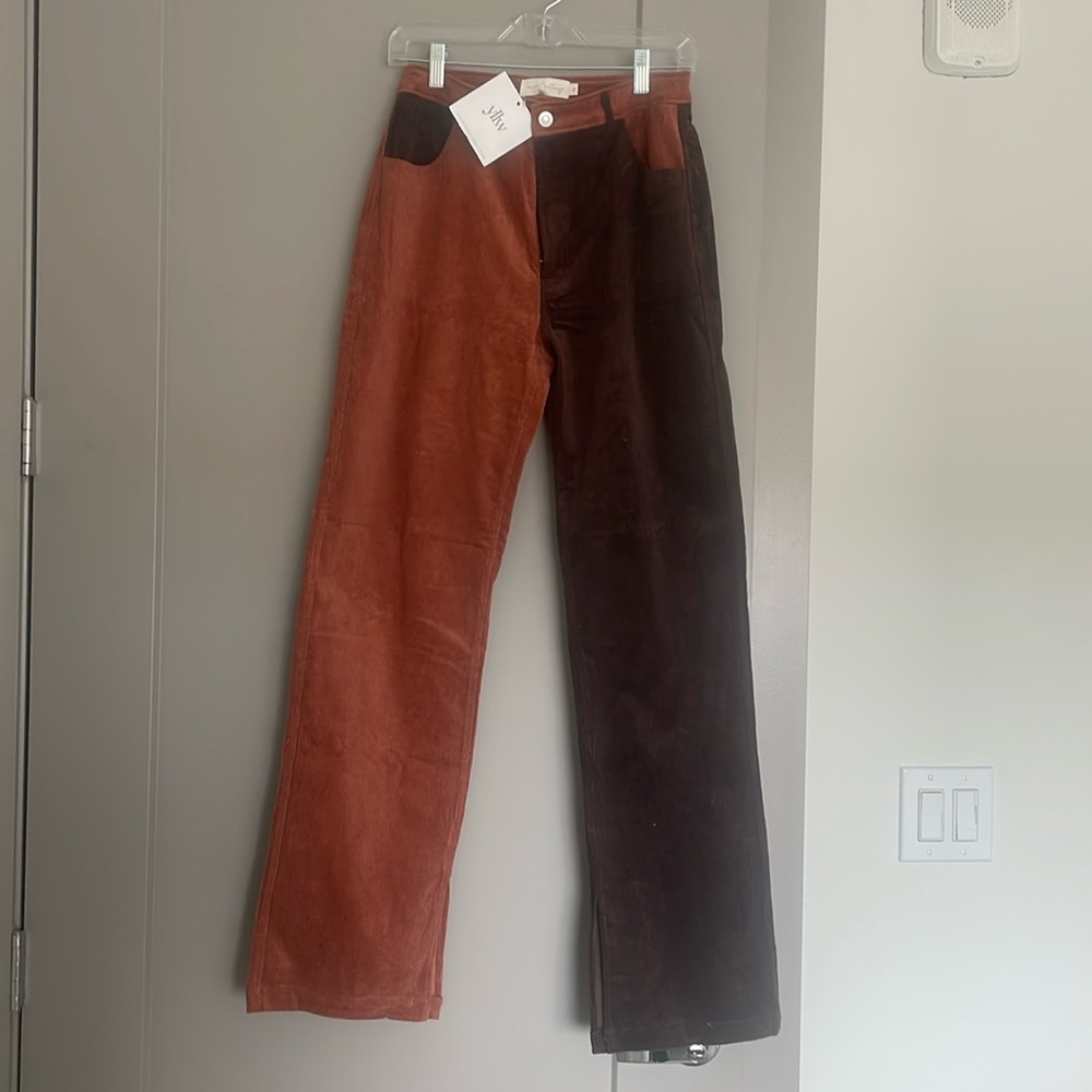 Brown corduroy wide leg pants